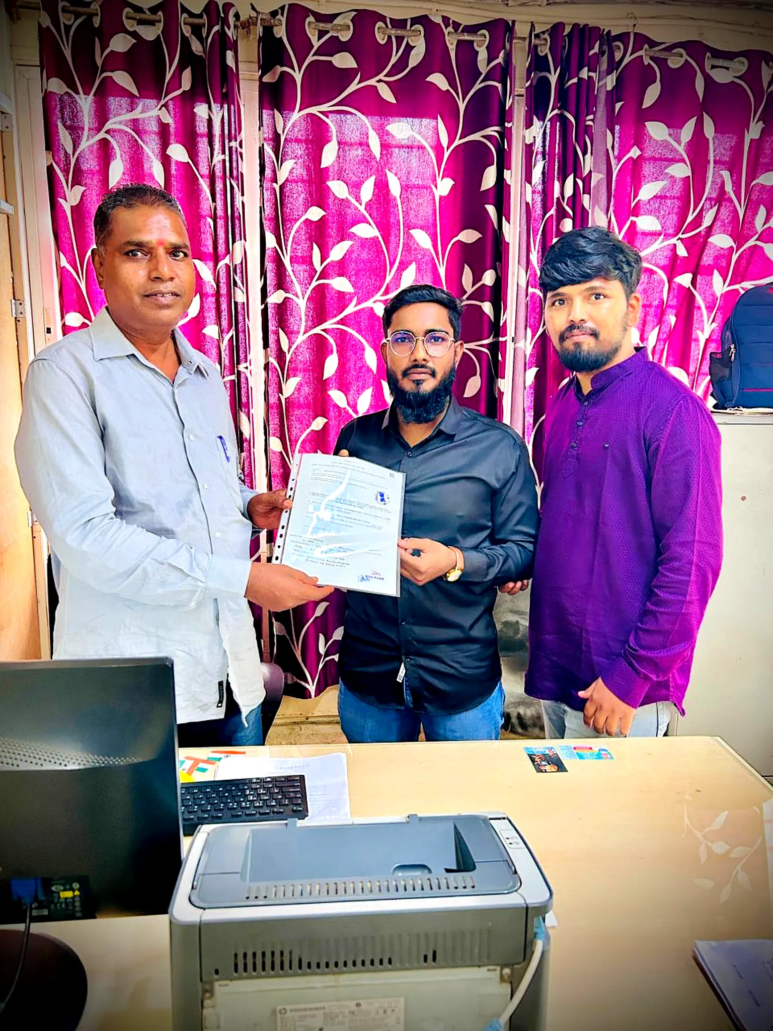 Certificate handover ceremony SS Driving School Pune