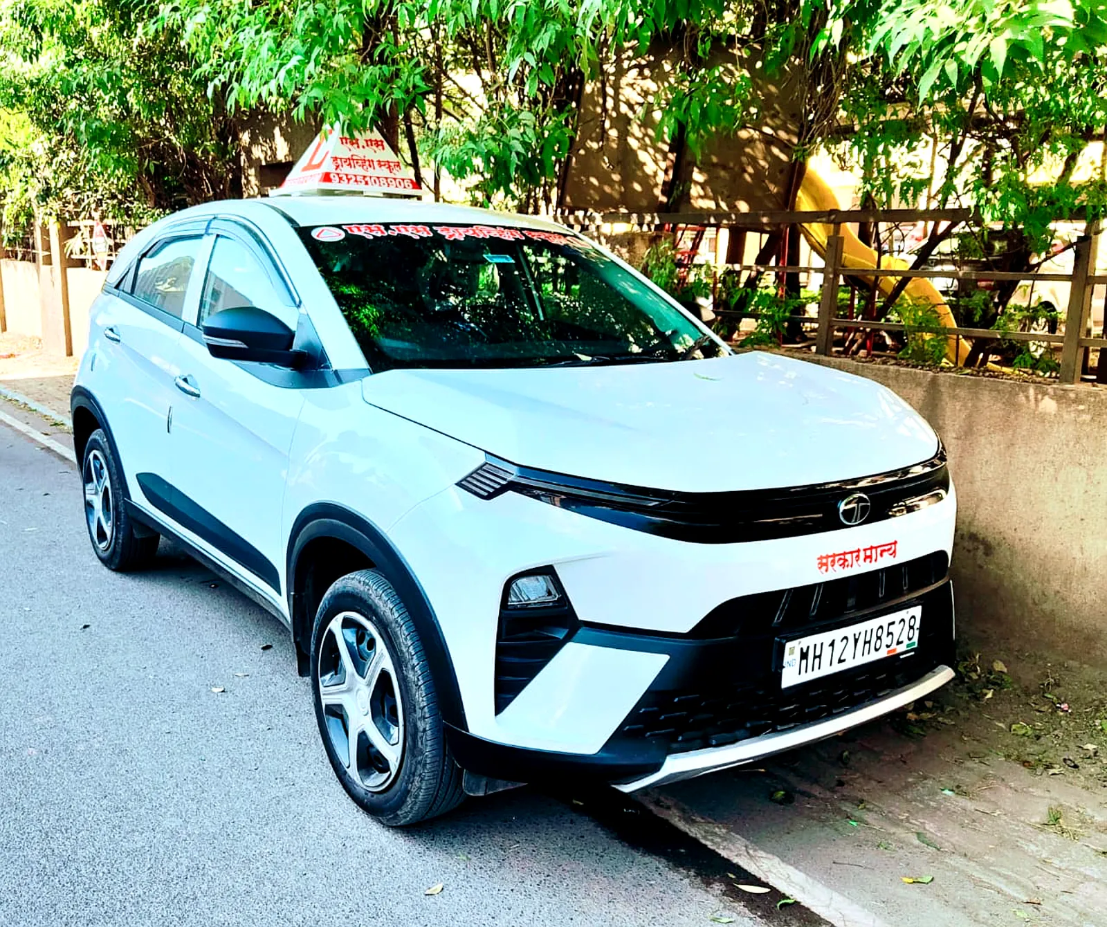 Tata Punch parked SS Driving School fleet Pune
